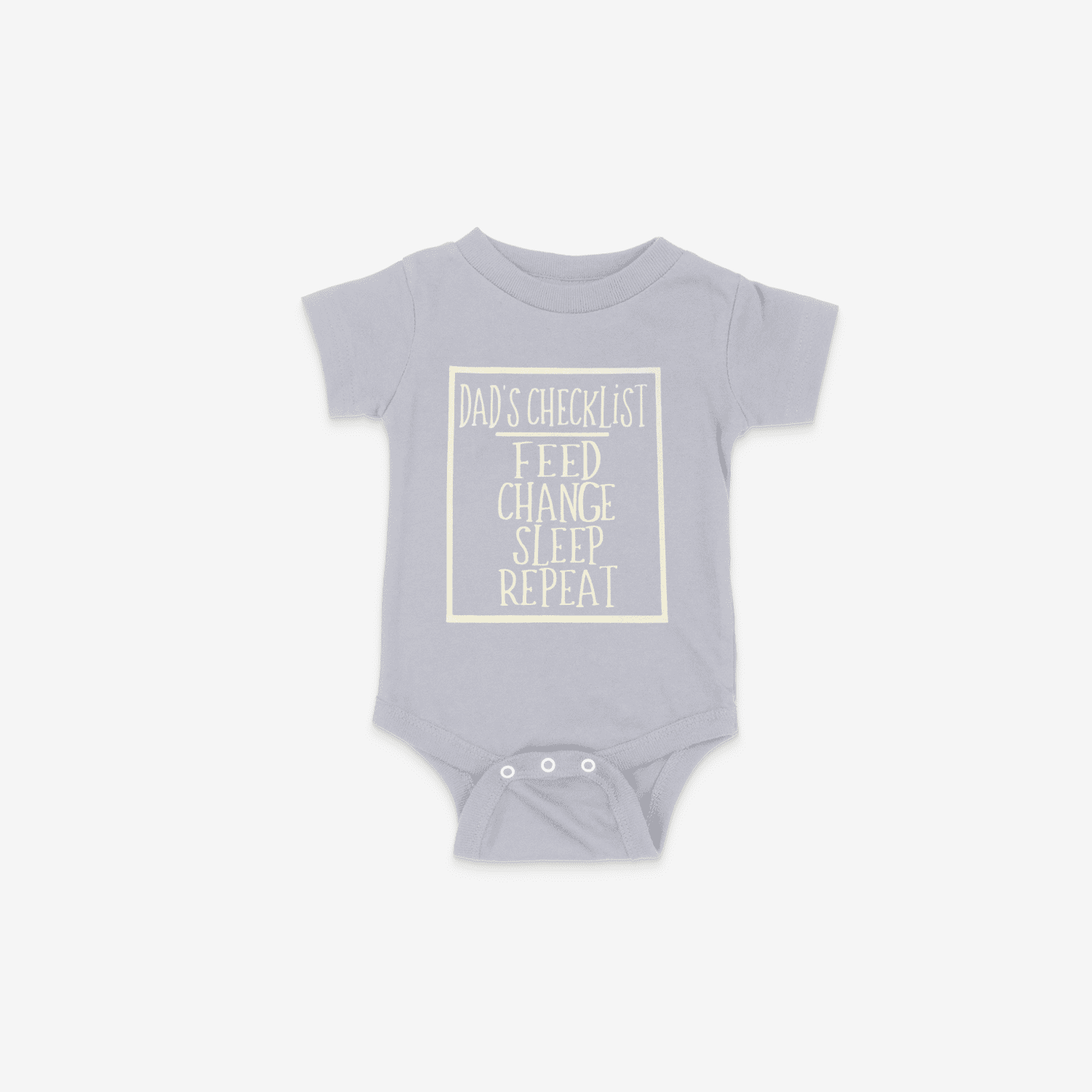 grey baby grow checklist white