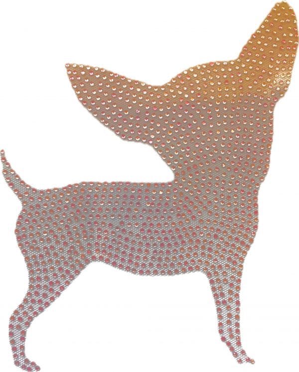 Sparkling Pink Chihuahua Rhinestone Iron-On Transfer - 950+ Stones