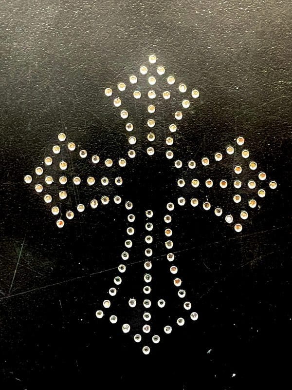 Crystal Cross Couture Transfer Rhinestone Iron-On