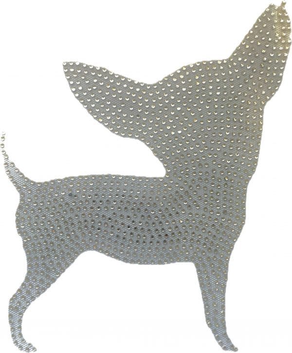 Sparkling Clear Chihuahua Rhinestone Iron-On Transfer - 950+ Stones!
