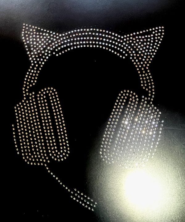 Sparkling Gamer Headset Rhinestone Iron-On Transfer Kit